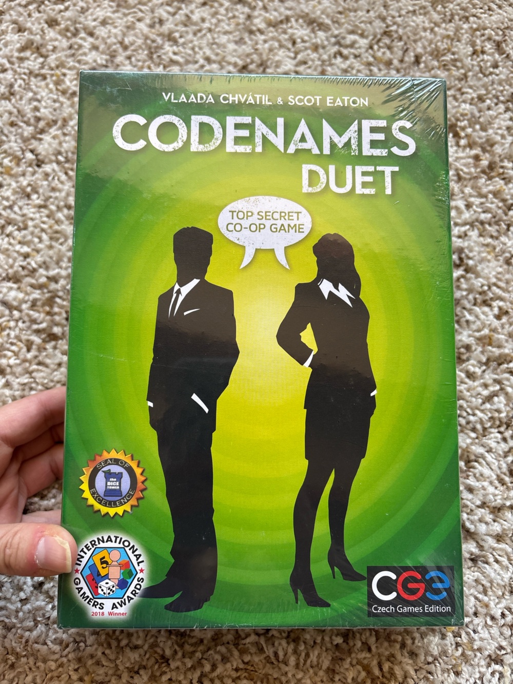 Codenames Duet Cooperative Word Game - Green Box